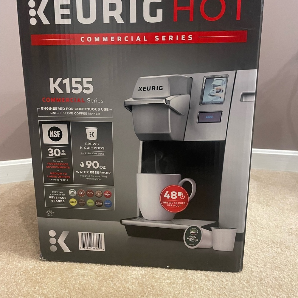 Keurig K155 Office Pro Commercial K-Cup Coffee Maker - Silver
